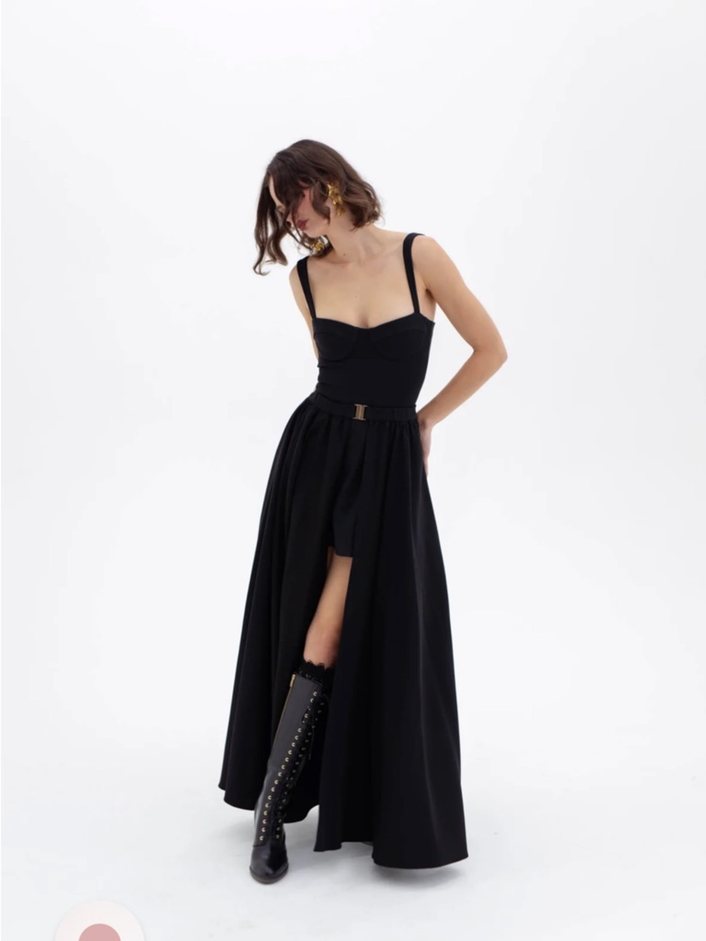 Selkie two piece black dress/ skirt - Picture 3 of 9